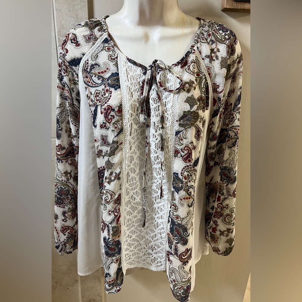 Mystree boho paisley blouse size S